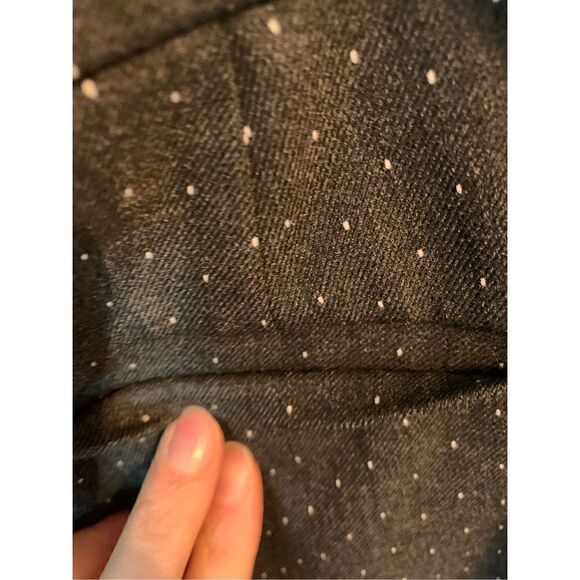Loft dress pants skinny ankle size 10 pole dots gray - Picture 5 of 7